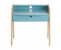 Bureau en acacia pour enfant bleu