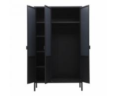 Armoire noire réversible 3 portes battantes