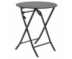 Table de balcon pliante ronde Greensboro Ardoise Jardin