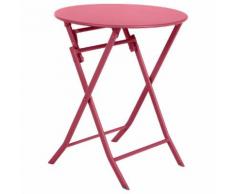 Table de balcon pliante ronde Greensboro Cerise Jardin