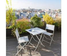 Table de balcon pliante carrée Azua Silver mat Jardin