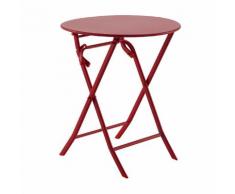 Table de balcon pliante ronde Greensboro Groseille Jardin