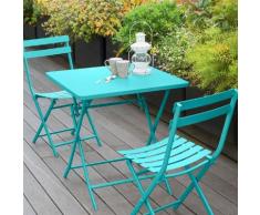 Table de balcon pliante carrée Greensboro Lagon Jardin