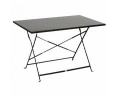 Table de balcon pliante rectangulaire Camargue Noir Jardin