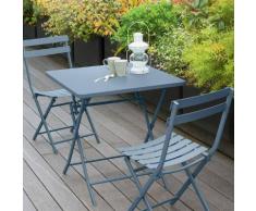 Table de balcon pliante carrée Greensboro Bleu orage Jardin