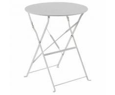 Table de balcon pliante ronde Camargue Blanche Jardin