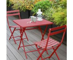 Table de balcon pliante carrée Greensboro Groseille Jardin