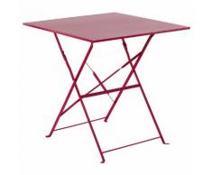 Table de balcon pliante carrée Camargue Framboise Jardin