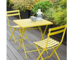 Table de balcon pliante carrée Greensboro Citron Jardin