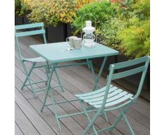 Table de balcon pliante carrée Greensboro Mint Jardin