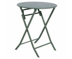 Table de balcon pliante ronde Greensboro Kaki Jardin