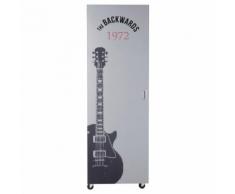 Armoire enfant guitare grise L 60 cm Rock
