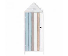Armoire enfant en bois blanc Océan