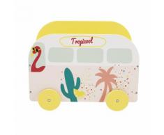 Coffre à jouets enfant van imprimé tropical Tropicool