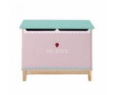 Coffre à jouets enfant rose Berlingot
