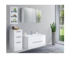 Ensemble de meuble de salle de bain VIVA 100 (4 Pièces) blanc brillant