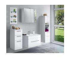 Ensemble de meuble de salle de bain VIVA 75 (5 Pièces) blanc brillant