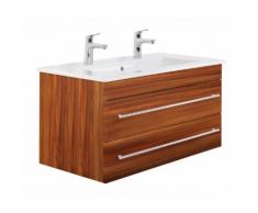 Meuble sous vasque pour Villeroy & Boch Venticello 100 cm en noix satiné