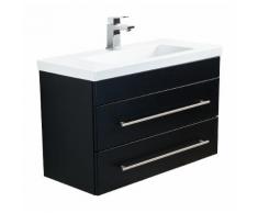 Meuble salle de bain Mars 800 SlimLine noir satiné