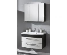 Ensemble de Meuble de salle de bain de 3 pièces Malema 80cm en Anthracite Blanc