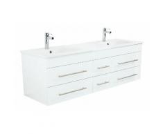 Meuble salle de bain double vasque Roma XL blanc brillant