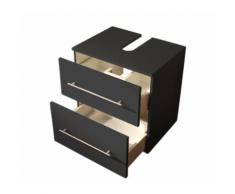 Meuble sous vasque 55 cm avec roulette anthracite aspect satiné