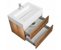 Meuble de salle de bain Design 700 décor Chêne