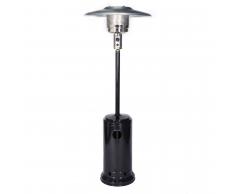 Happy Garden Parasol chauffant OSLO - chauffage d'extérieur gaz 13kW - acier noir