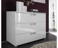 gdegdesign Commode laquée blanche 3 tiroirs baroque - Lola