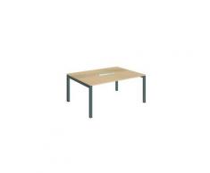 Table de réunion chêne clair Team Line pieds anthracite