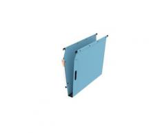 Dossier suspendu kraft velcro L'Oblique AZ fond 3 cm pour armoire - bleu - Lot de 25