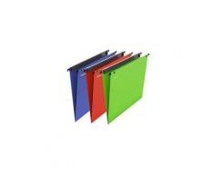 Dossier suspendu plastique Esselte pour tiroirs fond normal à bouton pression - couleurs assorties - Lot de 10