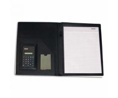 Conférencier A4 PVC avec calculatrice - Dimensions : L32,5 x H25 x P2,5 cm coloris noir
