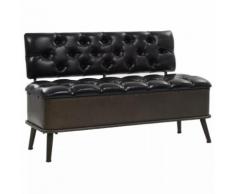 vidaXL Banc de rangement avec dossier Cuir artificiel 120 x 52 x 75 cm