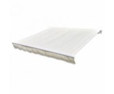 vidaXL Tissu d'auvent Toile Crème 4 x 3 m (cadre non inclus)