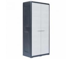 vidaXL Armoire de rangement de jardin XL 78x46x175 cm Plastique