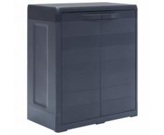 vidaXL Armoire de rangement de jardin XL 78x46x94 cm Plastique