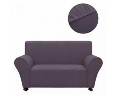 vidaXL housse de canapé en polyester jersey extensible anthracite
