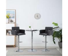 vidaXL Chaise de bar pivotante 2 pcs Similicuir 61 x 54 x 112 cm Noir