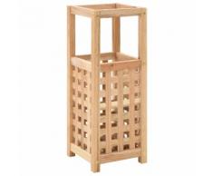 vidaXL Porte-parapluie 18 x 18 x 50 cm Bois de noyer massif