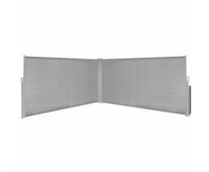 vidaXL Auvent latéral rétractable gris de 160x600 cm