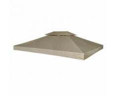 vidaXL Recouvrement de remplacement d'auvent 310 g/m² 3 x 4 m Beige