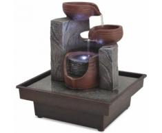 vidaXL Fontaine d'intérieur avec lampe LED Polyrésine