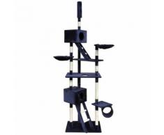 vidaXL Arbre à chat Grattoir 230-260 cm 2 niches Bleu foncé