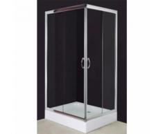 vidaXL Cabine de douche avec bac Rectangulaire 100 x 80 x 185 cm