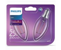 Philips Ampoule bougie LED 2 pcs Classique 2 W 250 Lumens 929001238371