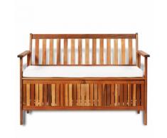 vidaXL Banc de rangement Bois d'acacia 120 x 63 x 84 cm