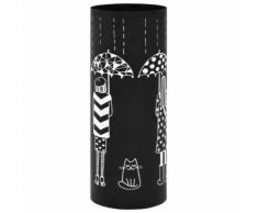 vidaXL Porte-parapluie Femmes Acier Noir