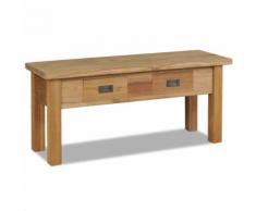 vidaXL Banc d'entrée Teck massif 90 x 30 x 40 cm