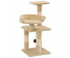 vidaXL Arbre à chat avec griffoirs en sisal 65 cm Beige